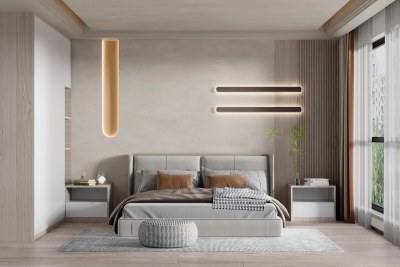 现代家居卧室3D模型下载